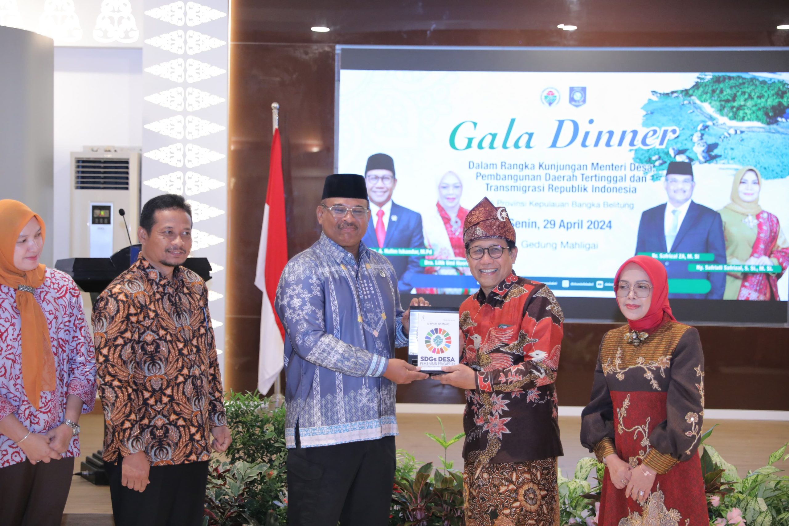 Gala Dinner Penuh Peluang Pj Gubernur Safrizal Promosikan Potensi Bangka Belitung kepada Menteri Desa PDTT